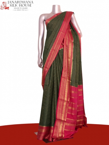 Pure Mysore Crepe Silk Saree